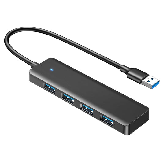Torvynx USB Hub 4 Ports, Multiple USB 3.0 Hub, USB A Splitter Ultra-Slim USB Expander for Mouse, Keyboard, Flash Drive, U Disk, Printer, Laptop PC, Desktop and More