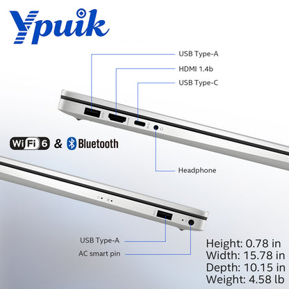 Ypuik 17 inch laptops, i7-1355U 16GB RAM 512GB SSD, 15.6." FHD IPS, Copilot AI, Wi-Fi 6 & BT 5.4 Business laptops