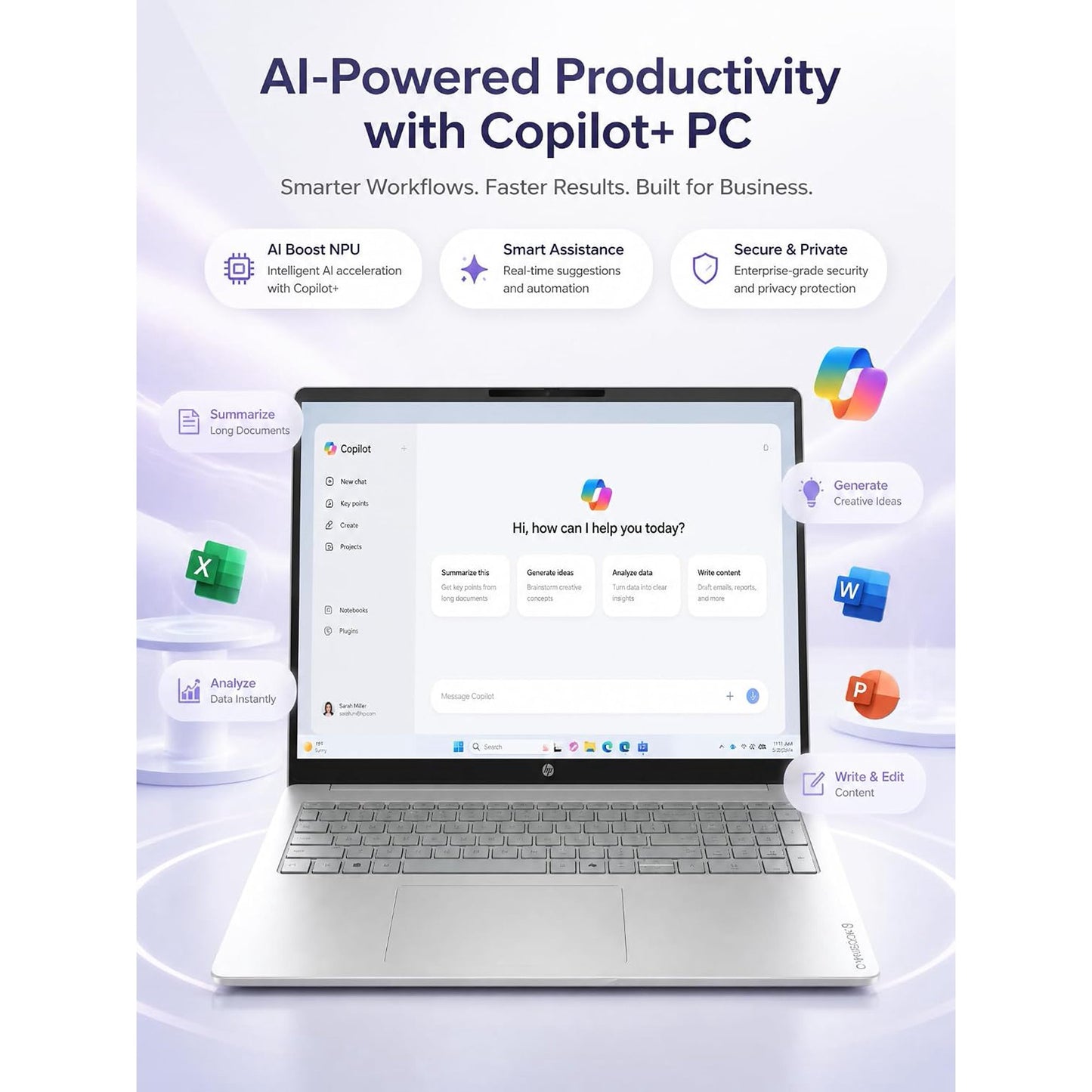 HP OmniBook 3 16 Touch Laptop, 16" 2K Touchscreen, Intel Ultra 7 255U 12-Core, 32GB DDR5, 1TB SSD, Backlit Keyboard, Wi-Fi 6, Windows 11 Pro
