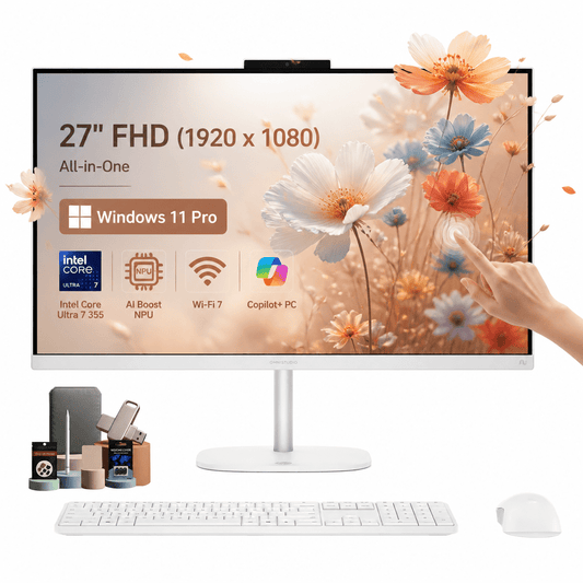 HP OmniStudio 27" All-in-One Desktop Computer, 27-inch FHD IPS Touchscreen, Intel Core Ultra 7 355U, 32GB DDR5, 2TB SSD, Wi-Fi 7, Windows 11 Pro